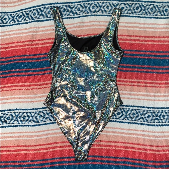 Forever 21 Tops - NWT Rave Black/Silver BodySuit Forever 21 - Medium